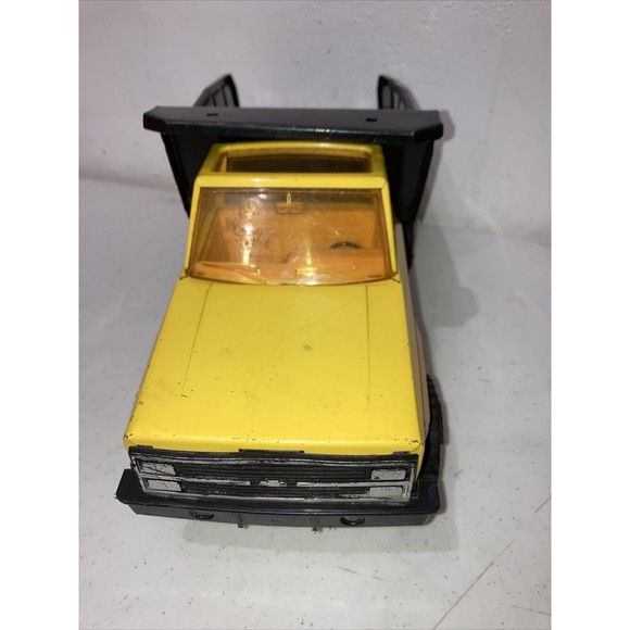Vintage 1983 Tonka Pickup Dump Truck (Steel) 51070 Yellow Black + Action Figure - Picture 5 of 12